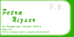 petra mizser business card